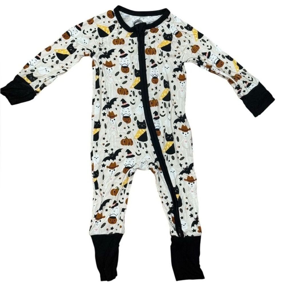 Emerson and Friends Halloween Bamboo Convertible Footie Pajamas baby 6-12 months